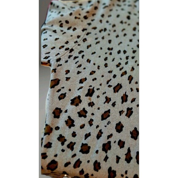 ZZ Silk Women's L Leopard Print Silk Cashmere Cardigan Button Front Y2K Retro - Picture 7 of 8